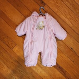 Children's Place baby girl 3-6 month baby pink snow suit
